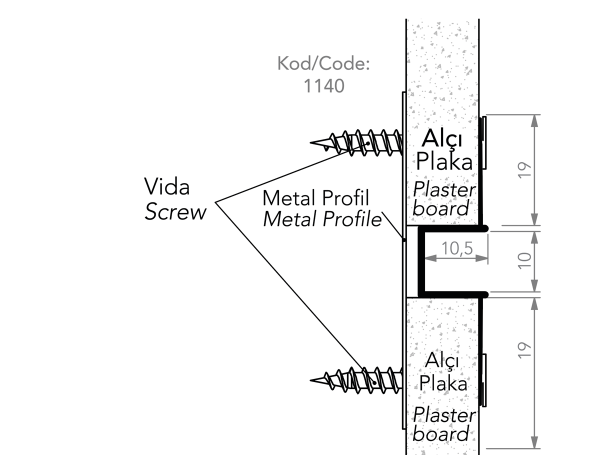 Double Leaf Joint Gap Short Edge