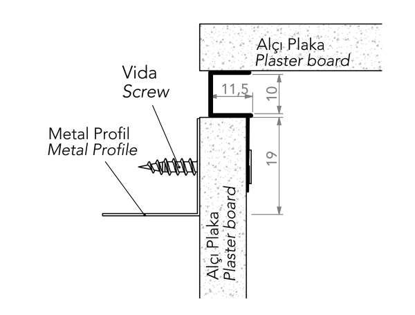 Single Leaf Joint Profile Short Edge